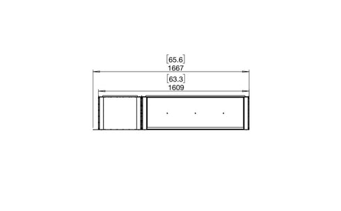 Ecosmart Fire Flex 60RC.BXL Right Corner Fireplace Insert - Black Finish / Stainless Steel Burner - ESF.FX.60RC.BXL